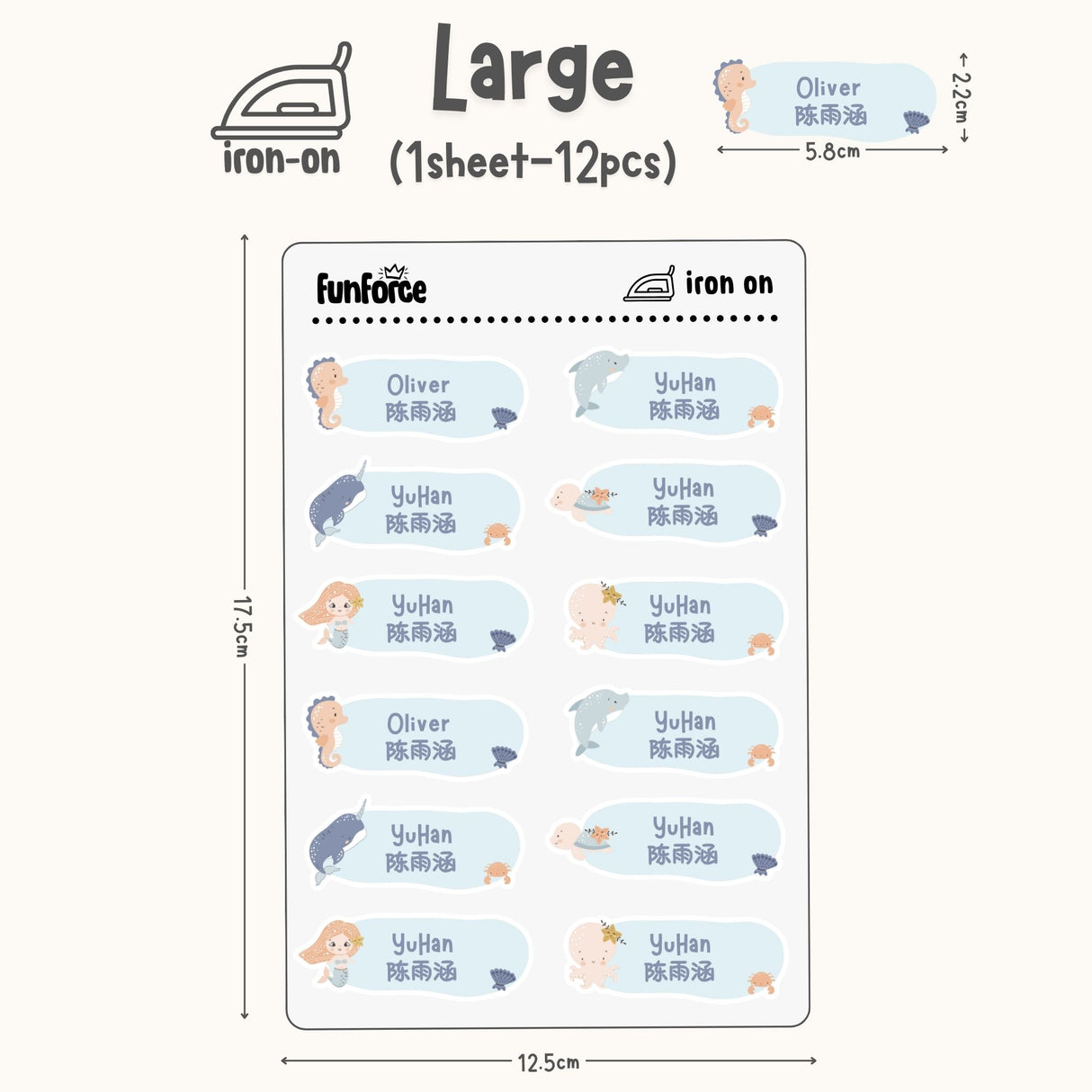 New Mermaid - Iron on Label