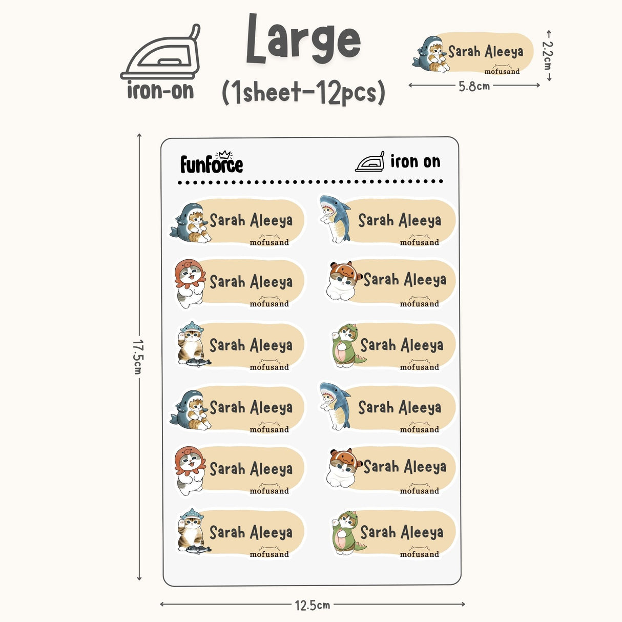 Mofusand - Iron on Label