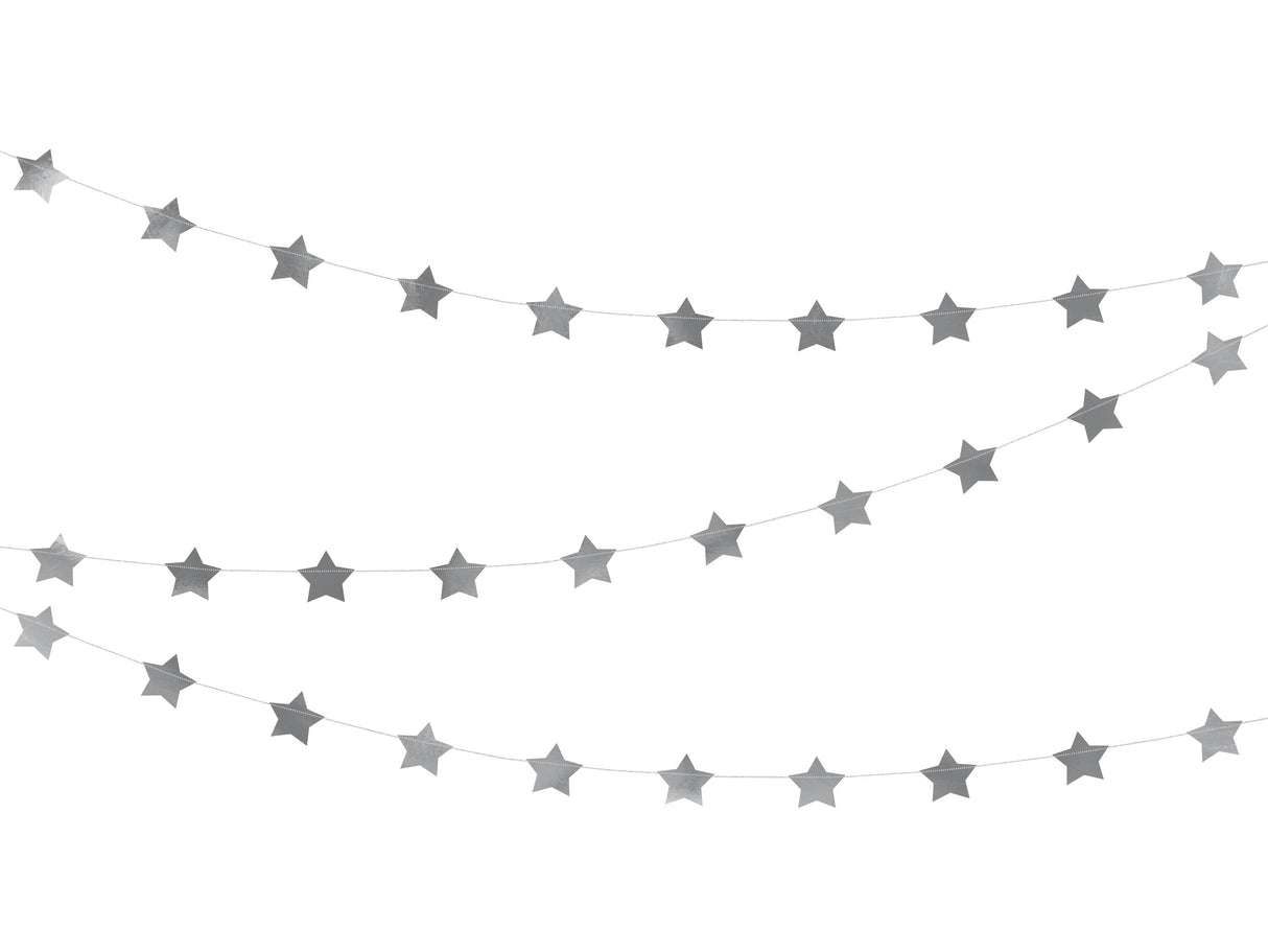 Silver Garland Stars