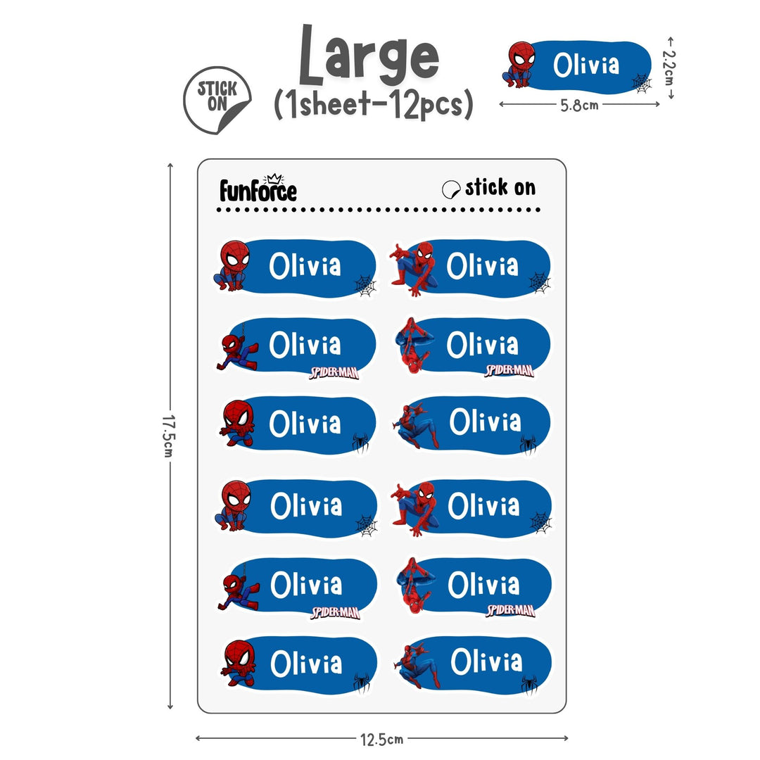 Spiderman - Name Sticker Set