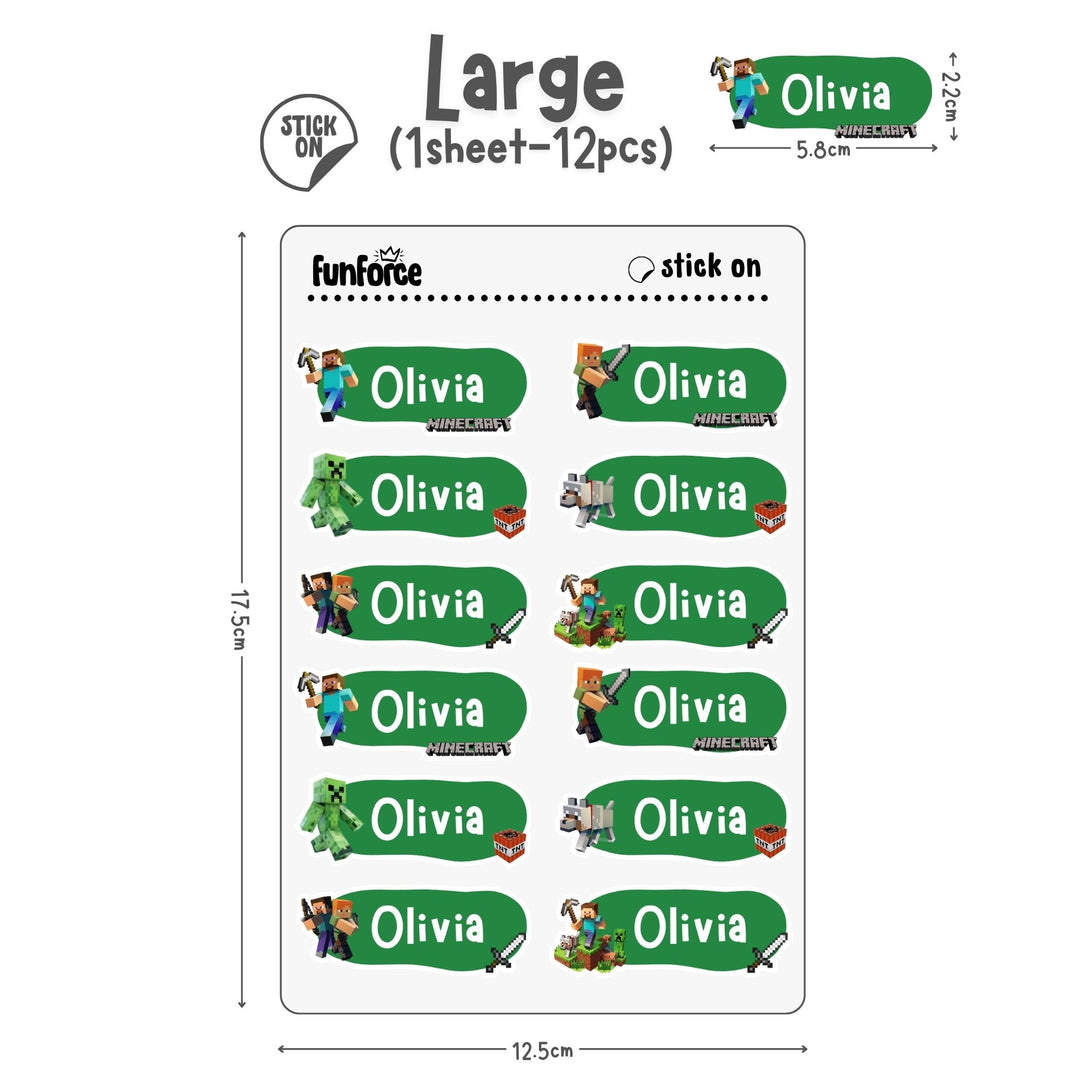 Minecraft - Name Sticker Set