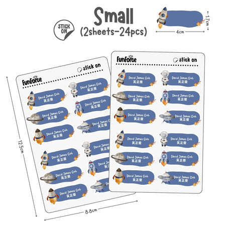 Space - Name Sticker Set