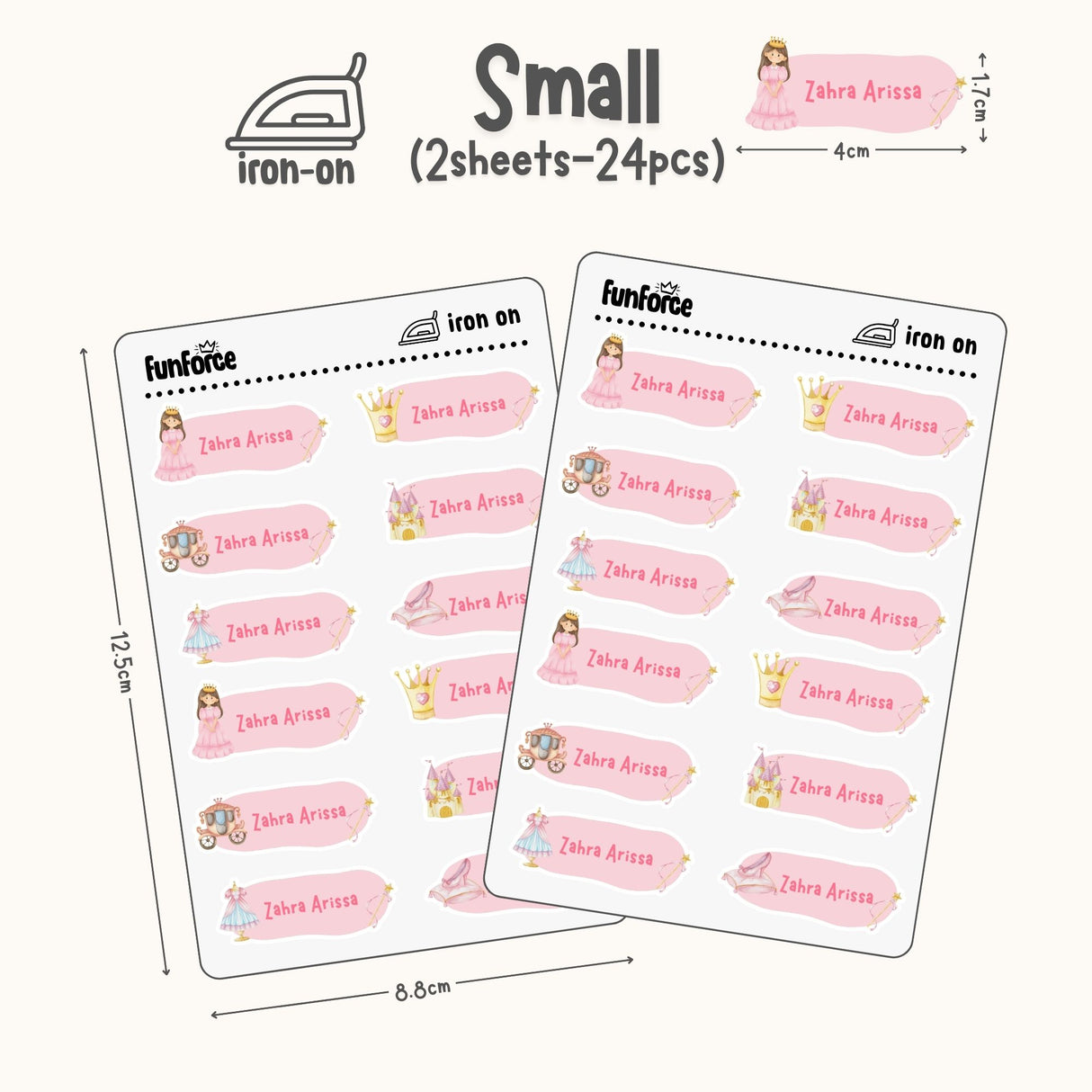 Princess- Iron on Label