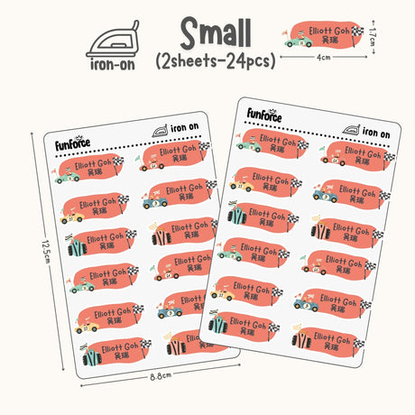 Racing- Iron on Label