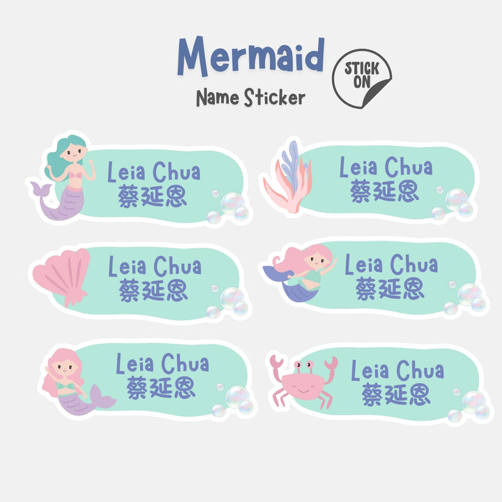 Mermaid - Name Sticker Set