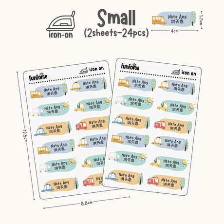 Transportation- Iron on Label