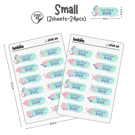 Mermaid - Name Sticker Set