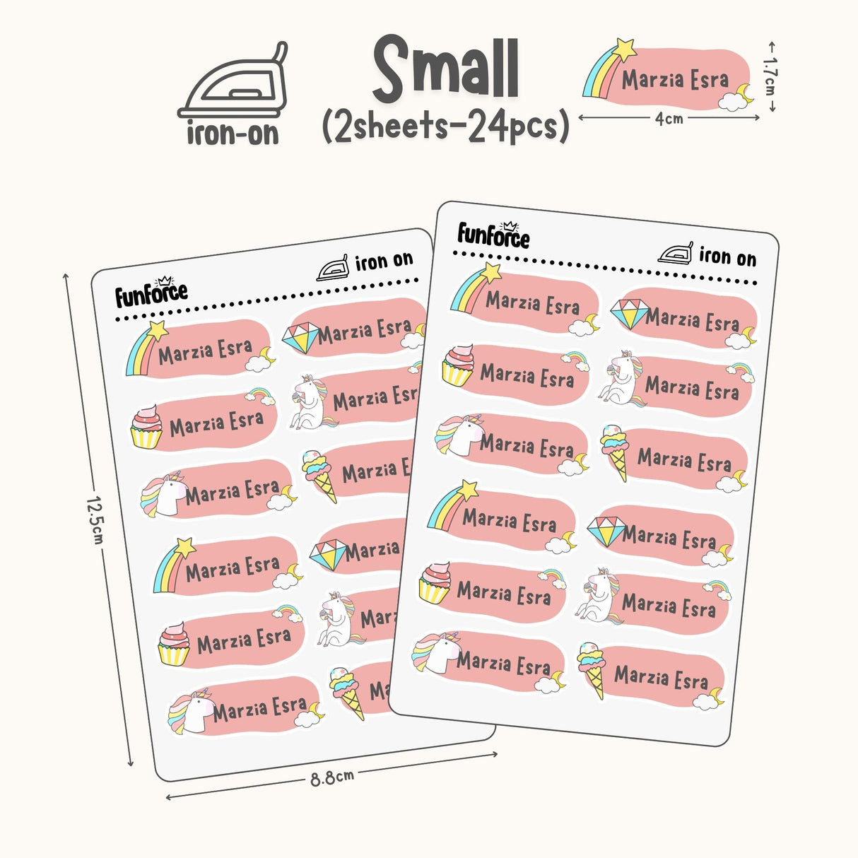 Unicorn - Iron on Label