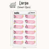 Melody - Iron on Label