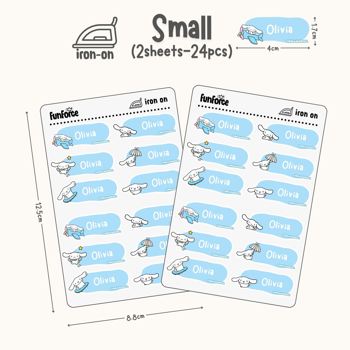 Cinnamoroll - Iron on Label