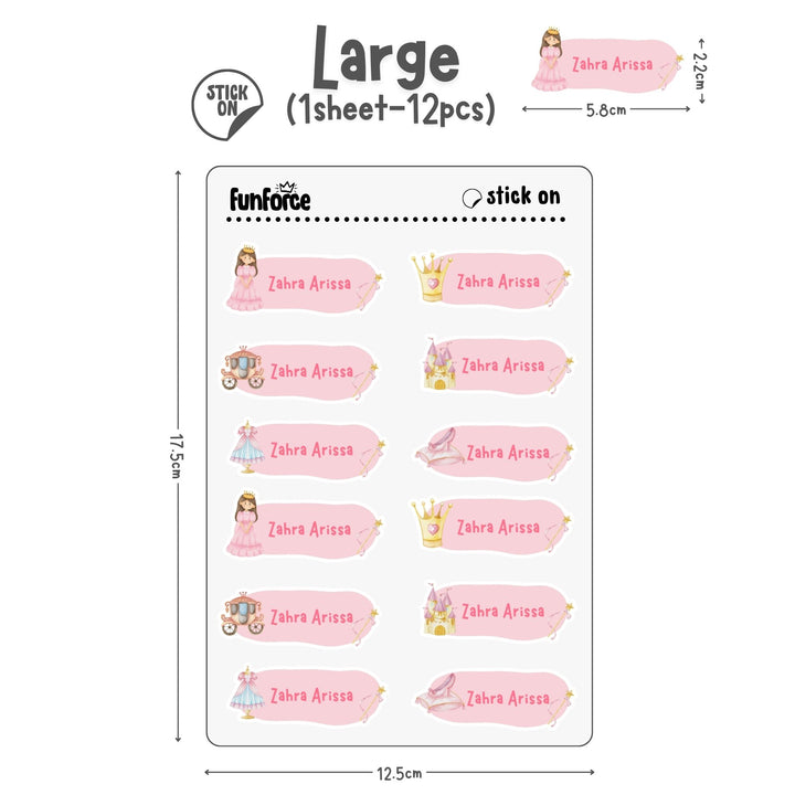 Princess - Name Sticker Set