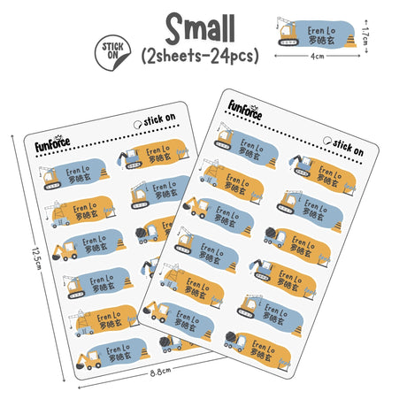 Construction - Name Sticker Set