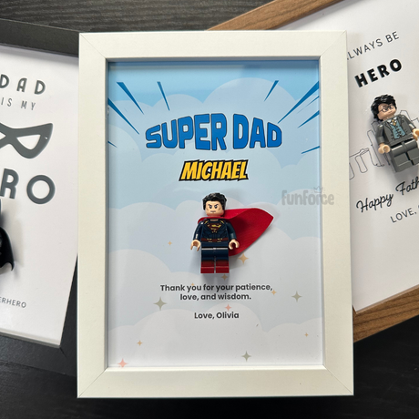 [Super Dad] Father's Day Minifigure Photo Frame