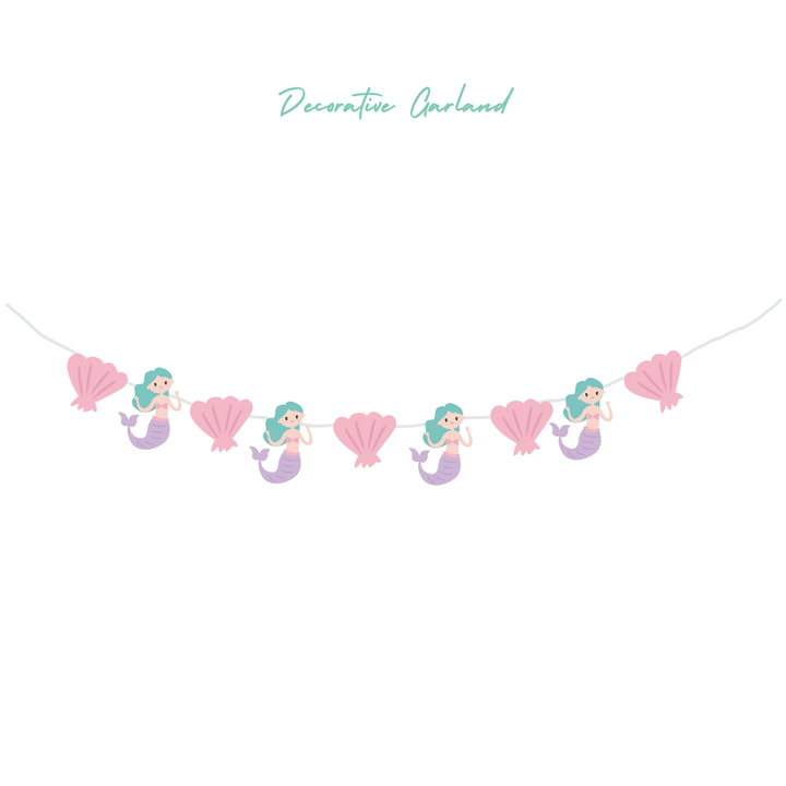 Personalized Mermaid Theme Decorative Banner