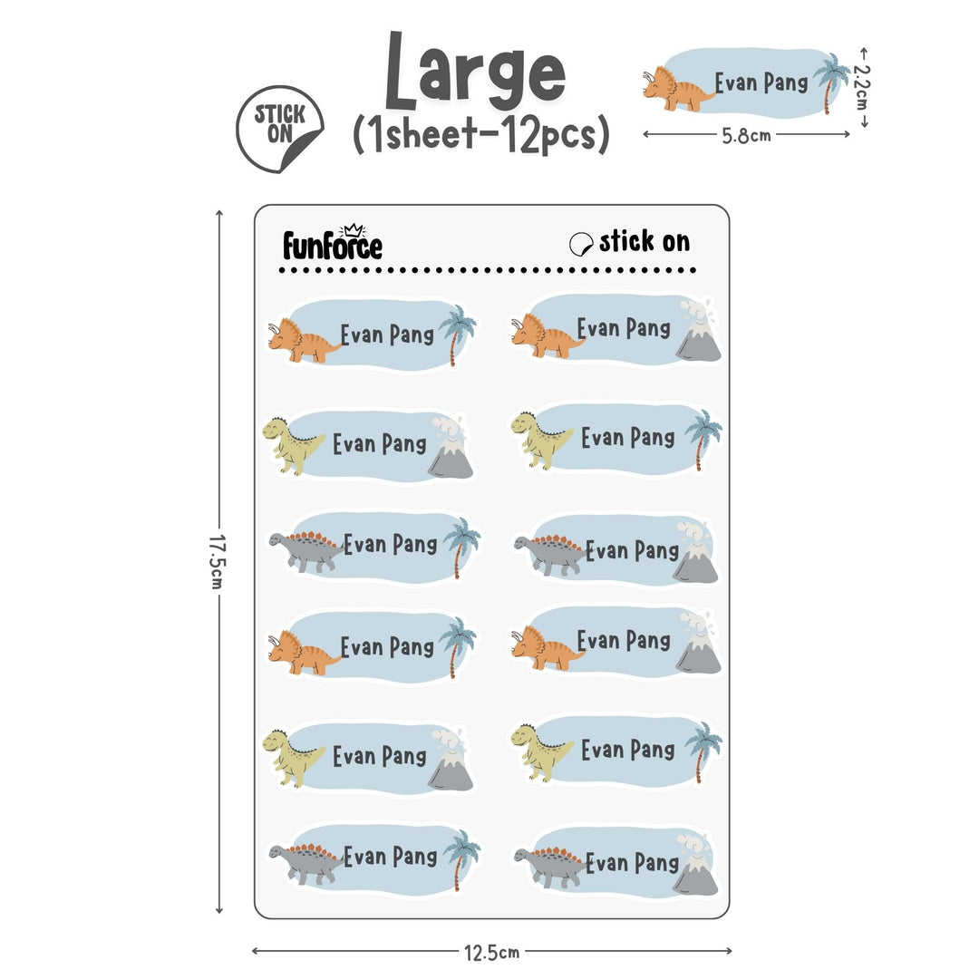 Dinosaur - Name Sticker Set