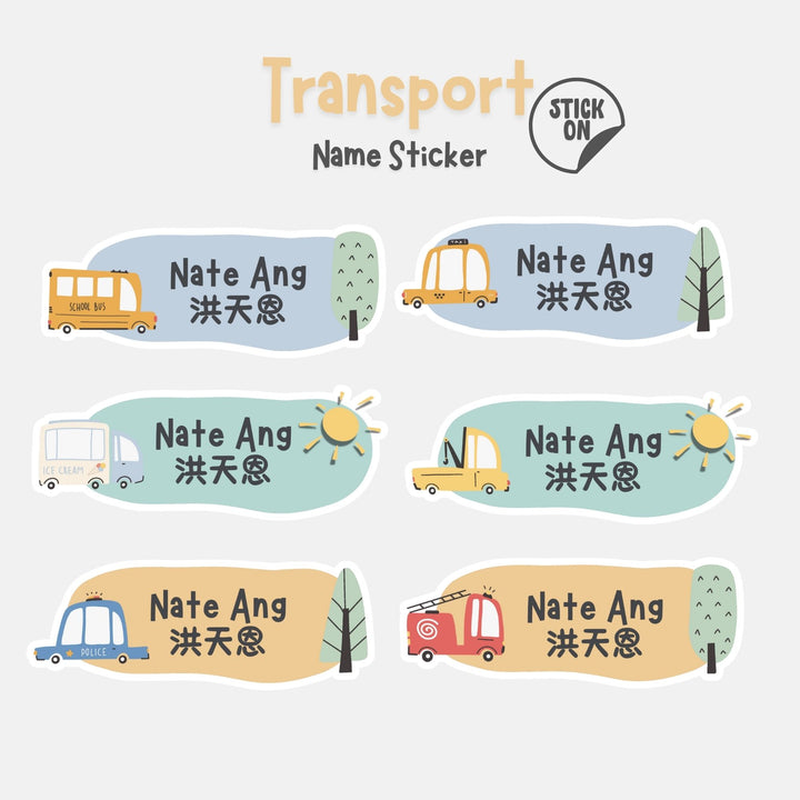 Transport - Name Sticker Set