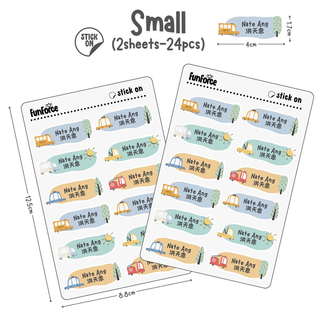Transport - Name Sticker Set