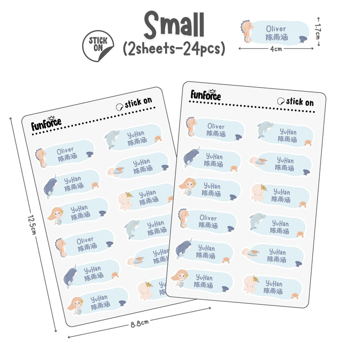 New Mermaid - Name Sticker Set