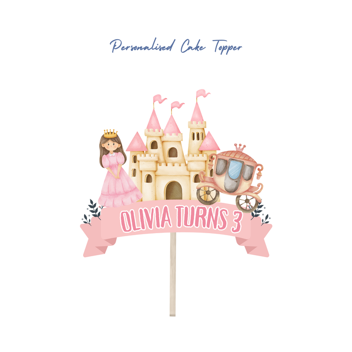 Personalized Princess Theme Personalised Cake Topper