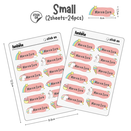 Unicorn - Name Sticker Set