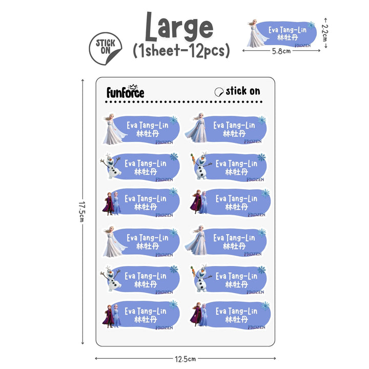 Frozen - Name Sticker Set