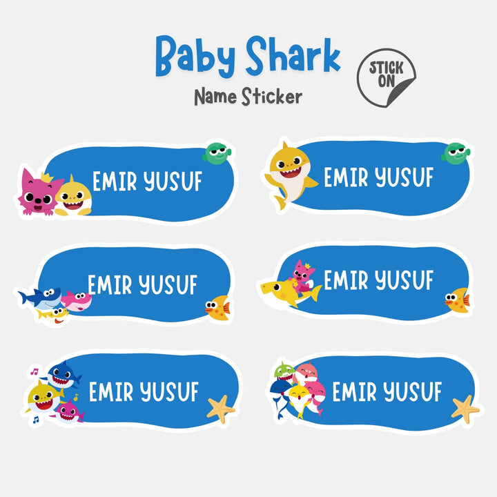 Baby Shark - Name Sticker Set