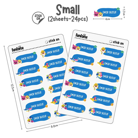 Baby Shark - Name Sticker Set
