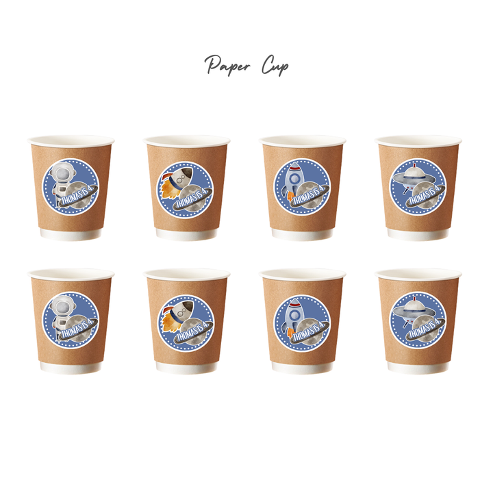 Personalized Space Theme Paper Cup