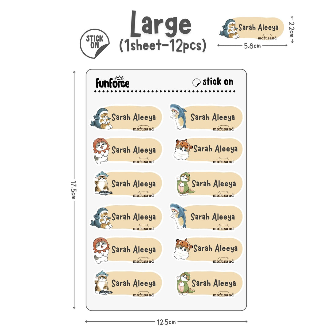 Mofusand - Name Sticker Set