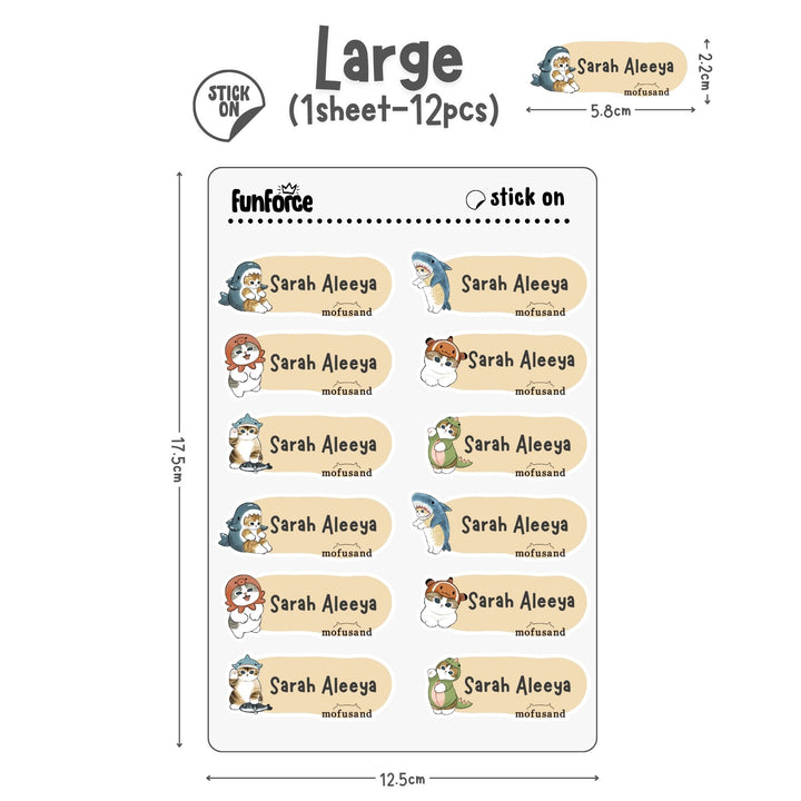 Mofusand - Name Sticker Set