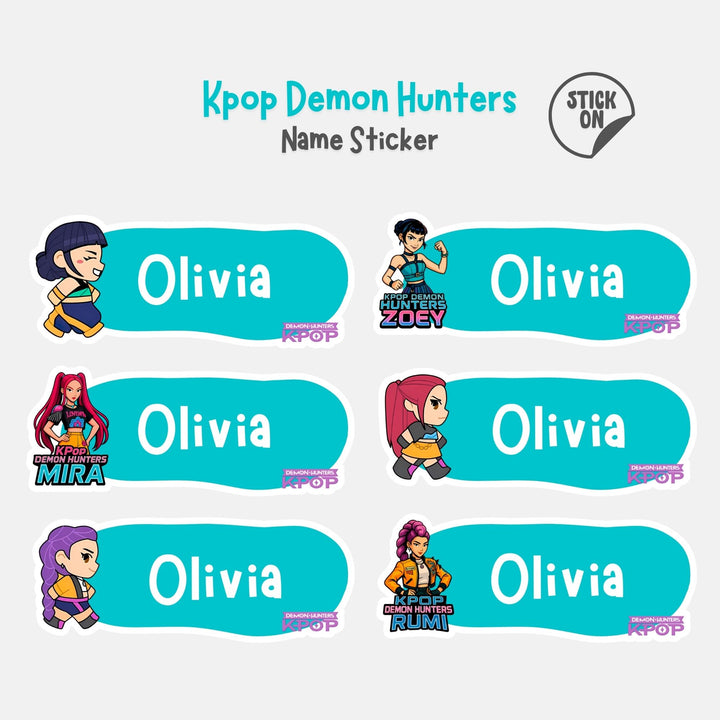 Kpop Demon Hunters - Name Sticker Set