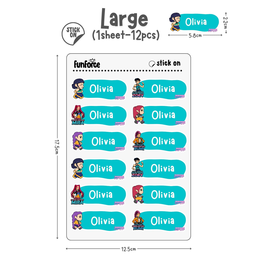 Kpop Demon Hunters - Name Sticker Set