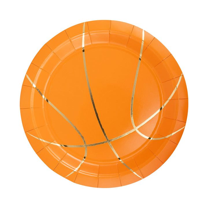 9" Basketball Paper Plate