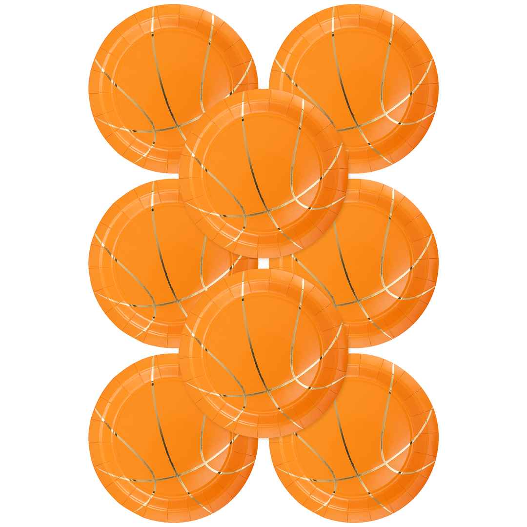 9" Basketball Paper Plate