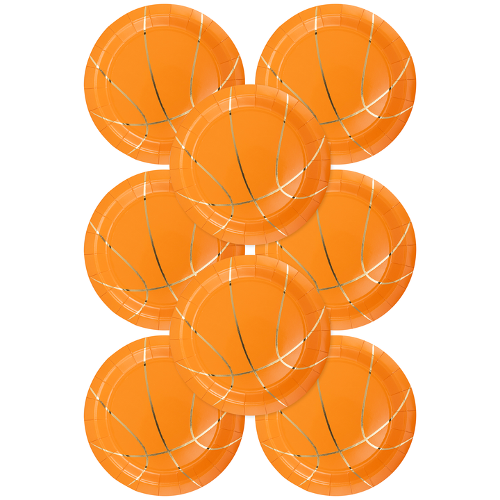 9" Basketball Paper Plate