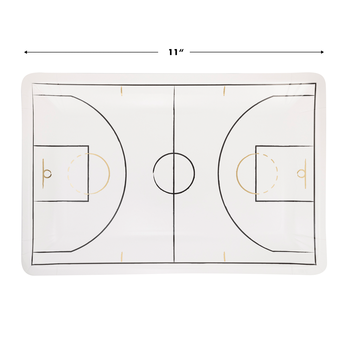Basketball Court Shaped Paper Plate