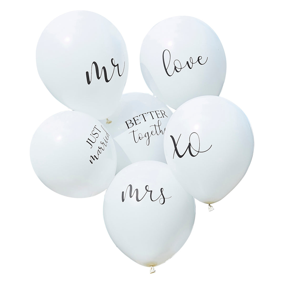 White Wedding Balloons Bundle