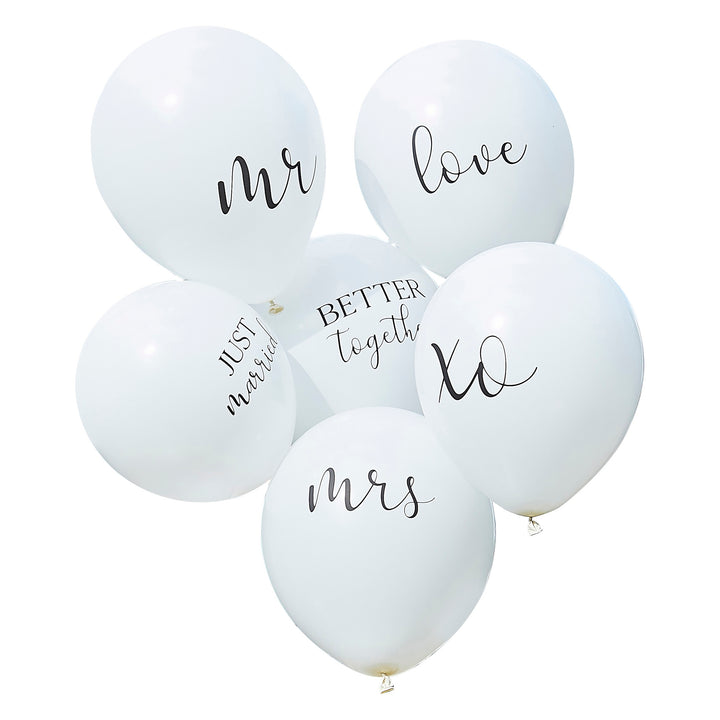 White Wedding Balloons Bundle