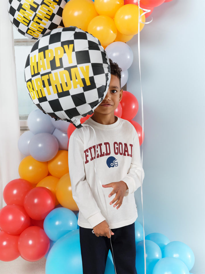 Foil balloon Checkered flag Happy Birthday