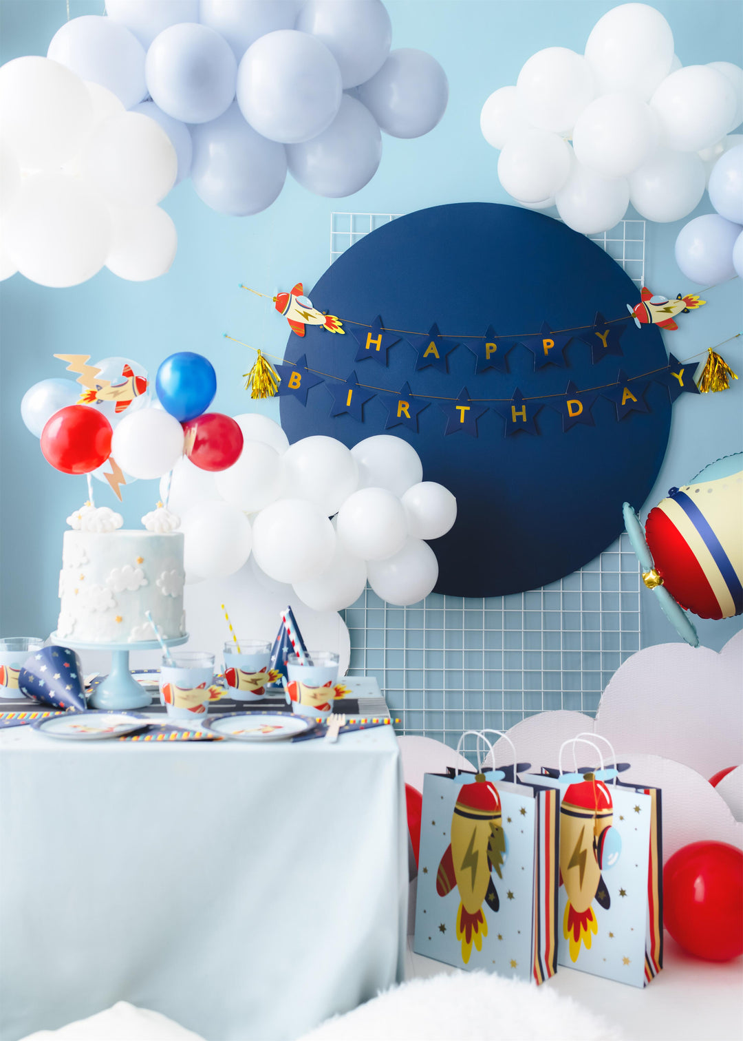 Balloon cake topper Plane