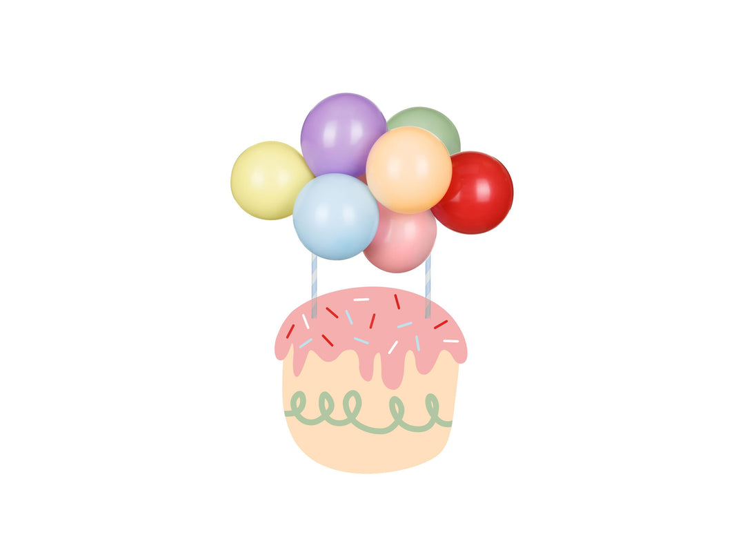 Balloon cake topper rainbow