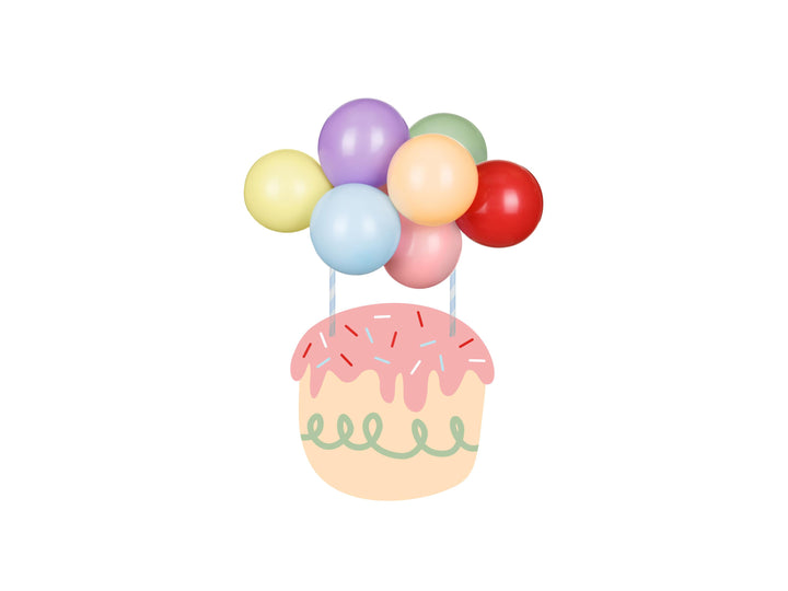 Balloon cake topper rainbow