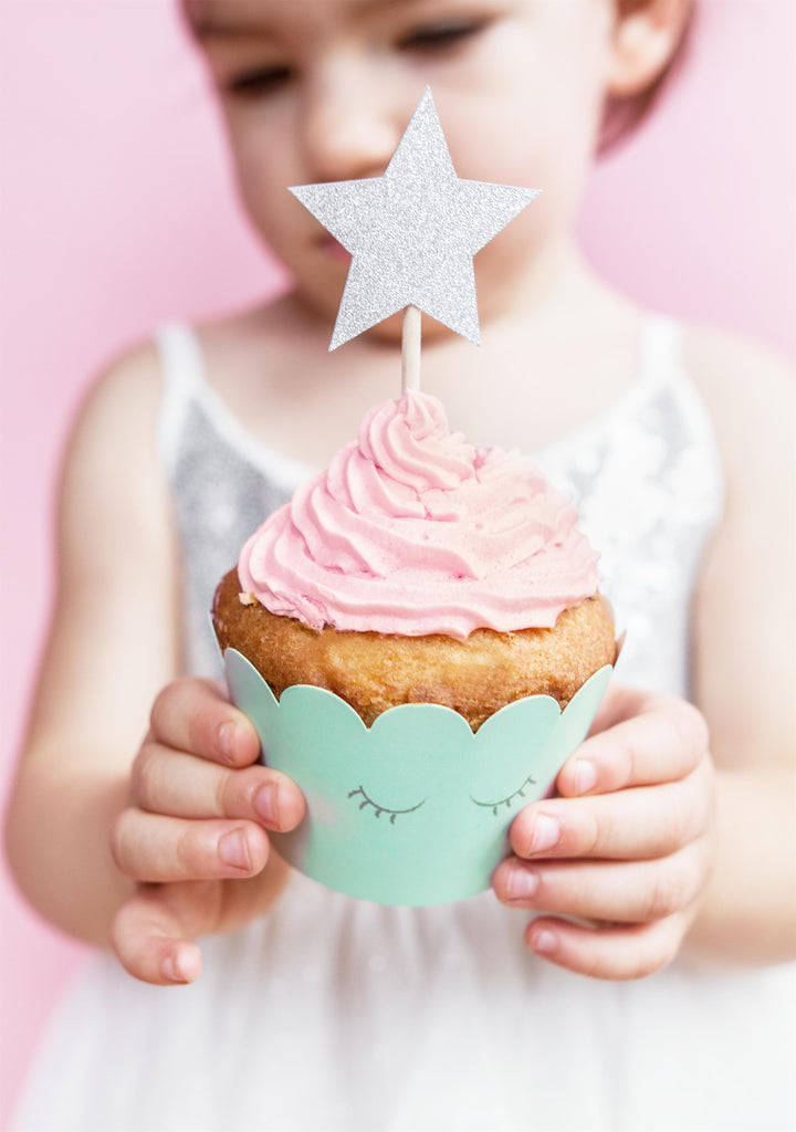 Cupcake toppers Unicorn - Stars