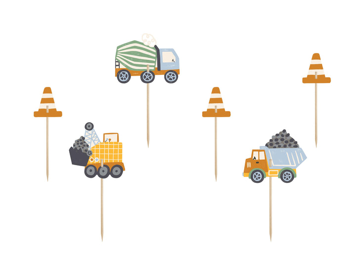 Cupcake toppers - Construction vehicles