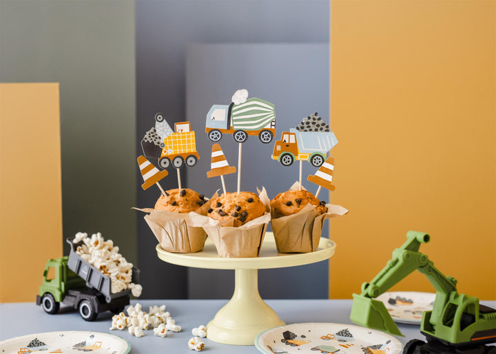 Cupcake toppers - Construction vehicles