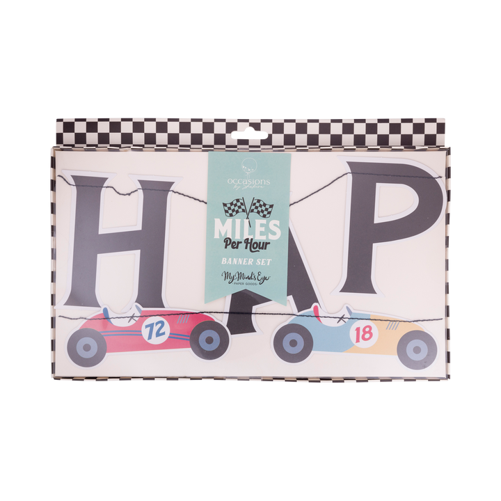 Miles per Hour - Happy Birthday Banner Set