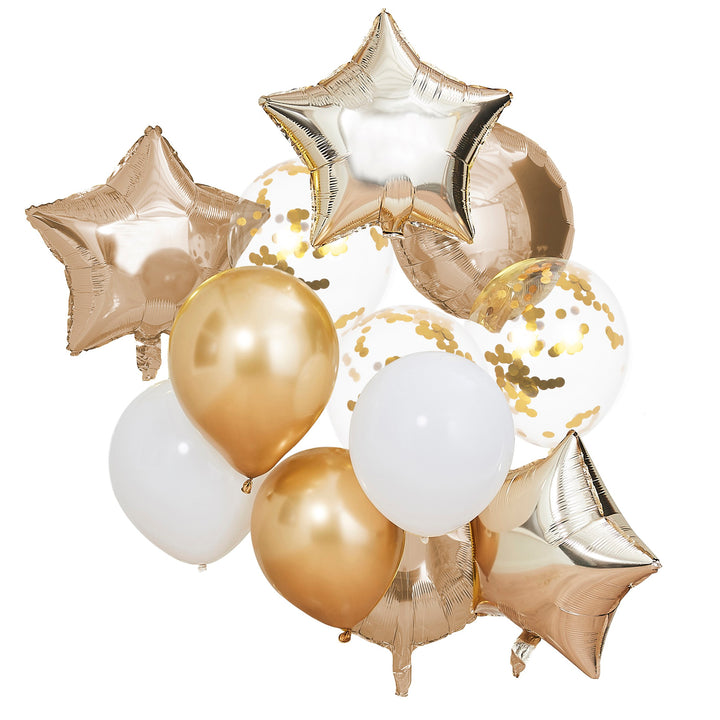 Metallic Gold Balloons Bundle