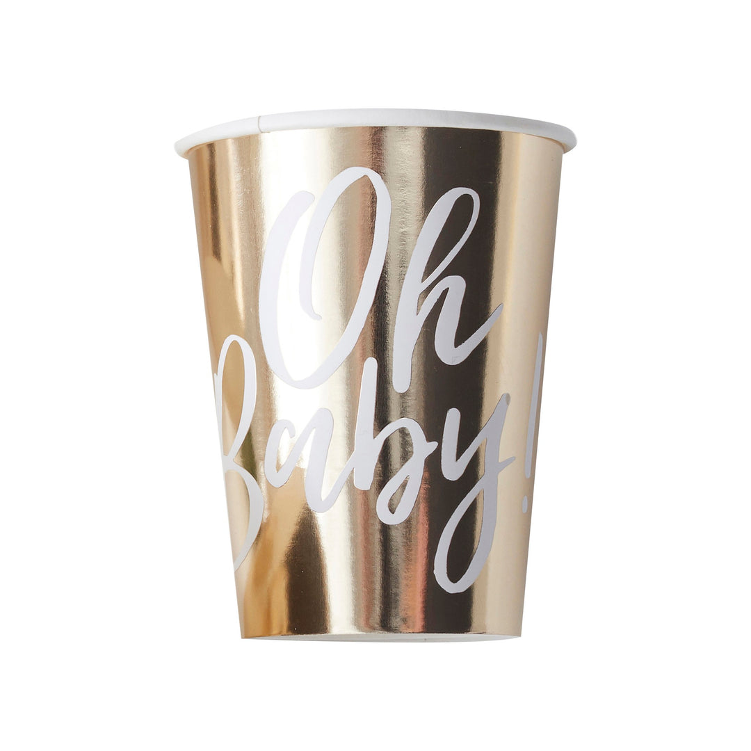 Oh Baby! Gold Baby Shower Cups