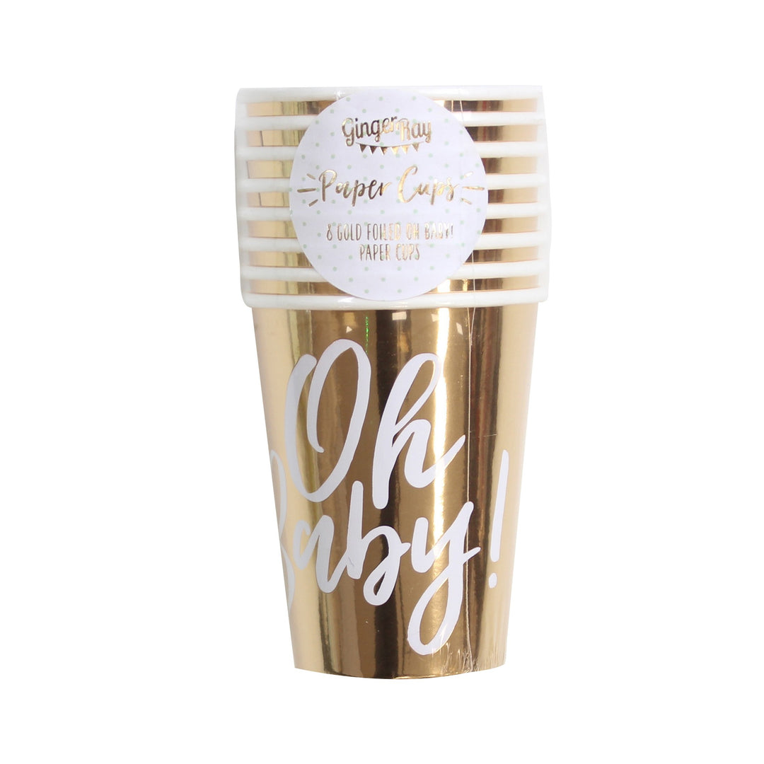 Oh Baby! Gold Baby Shower Cups