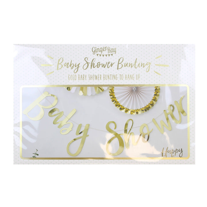 Gold Baby Shower Bunting